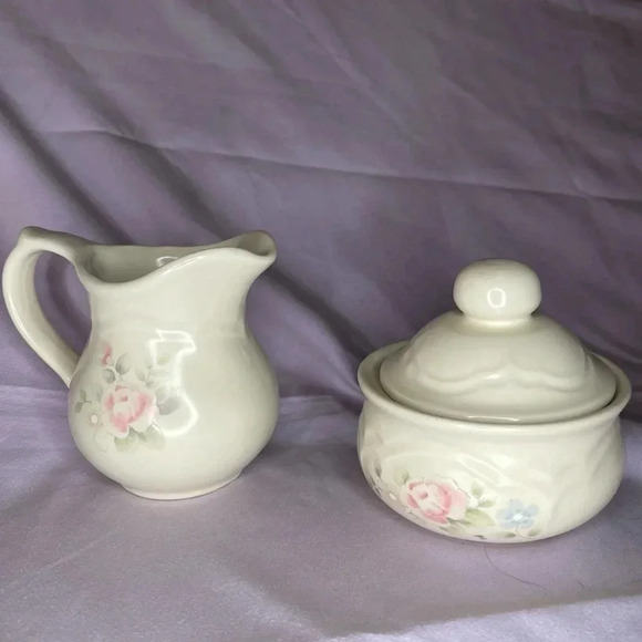 Pfaltzgraff "Remembrance" Cream & Sugar Set - Picture 1 of 5